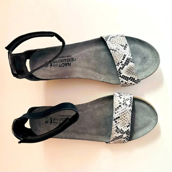 Naot Pixie Cobra Luster Wedge Sandals - Picture 6 of 8